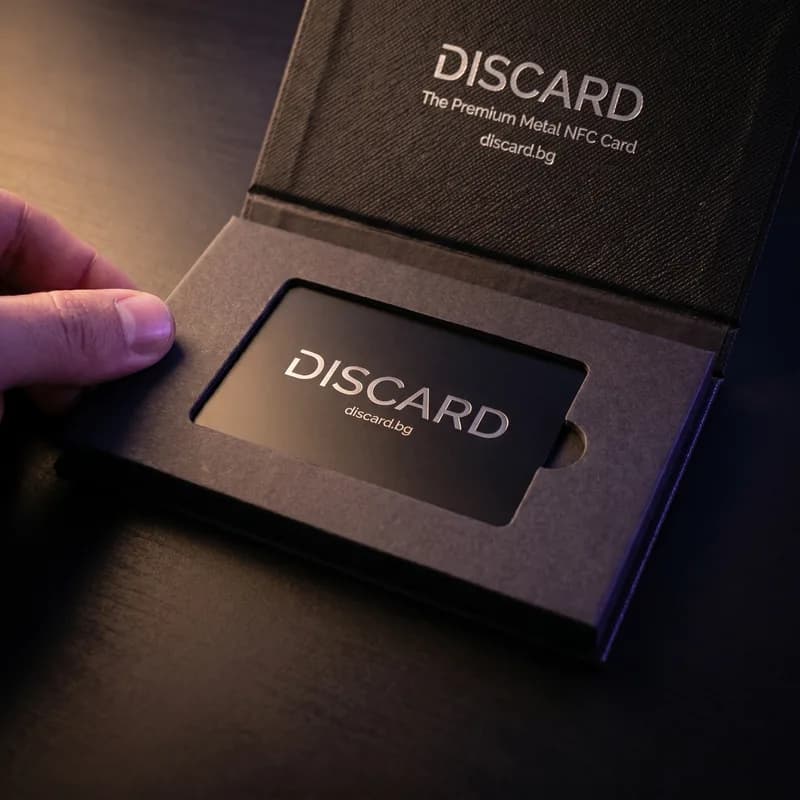 Opening the Discard box with the black card inside