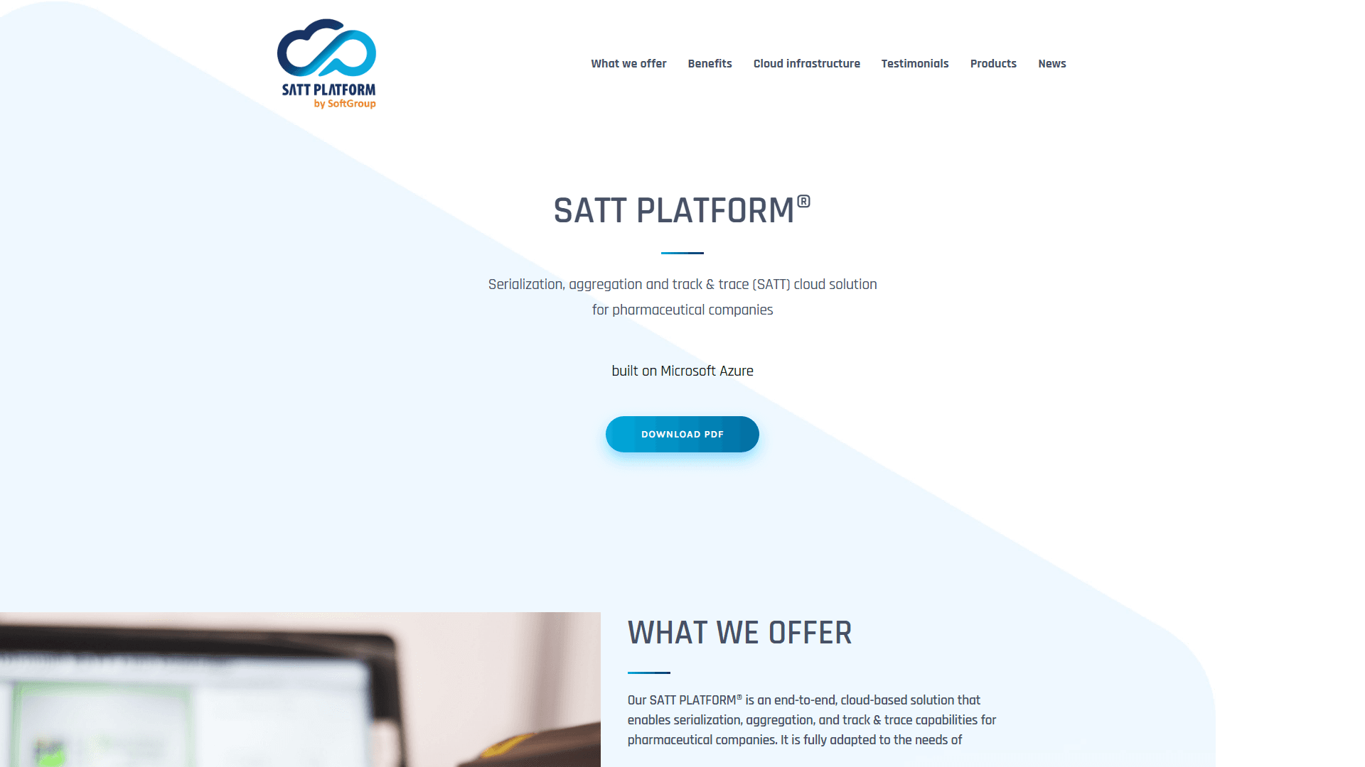 SATT Platform pharma track-and-trace product website